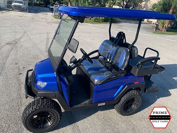 Hydro Blue Bintelli Beyond 4 Passenger Lifted Golf Cart affordable golf cart rental, golf cart rent berkeley