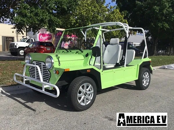 Light Green Mokee 4 Passenger Golf Cart affordable golf cart rental, golf cart rent berkeley