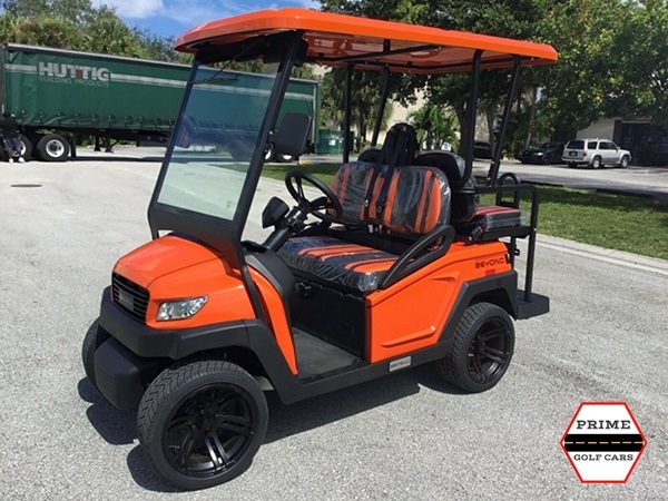Orange Bintelli Beyond 4 Passenger Golf Cart affordable golf cart rental, golf cart rent berkeley