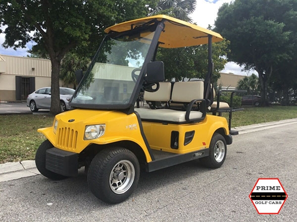 Yellow Tomberlin 4 Passenger Golf Cart berkeley golf cart rental, golf cart rentals